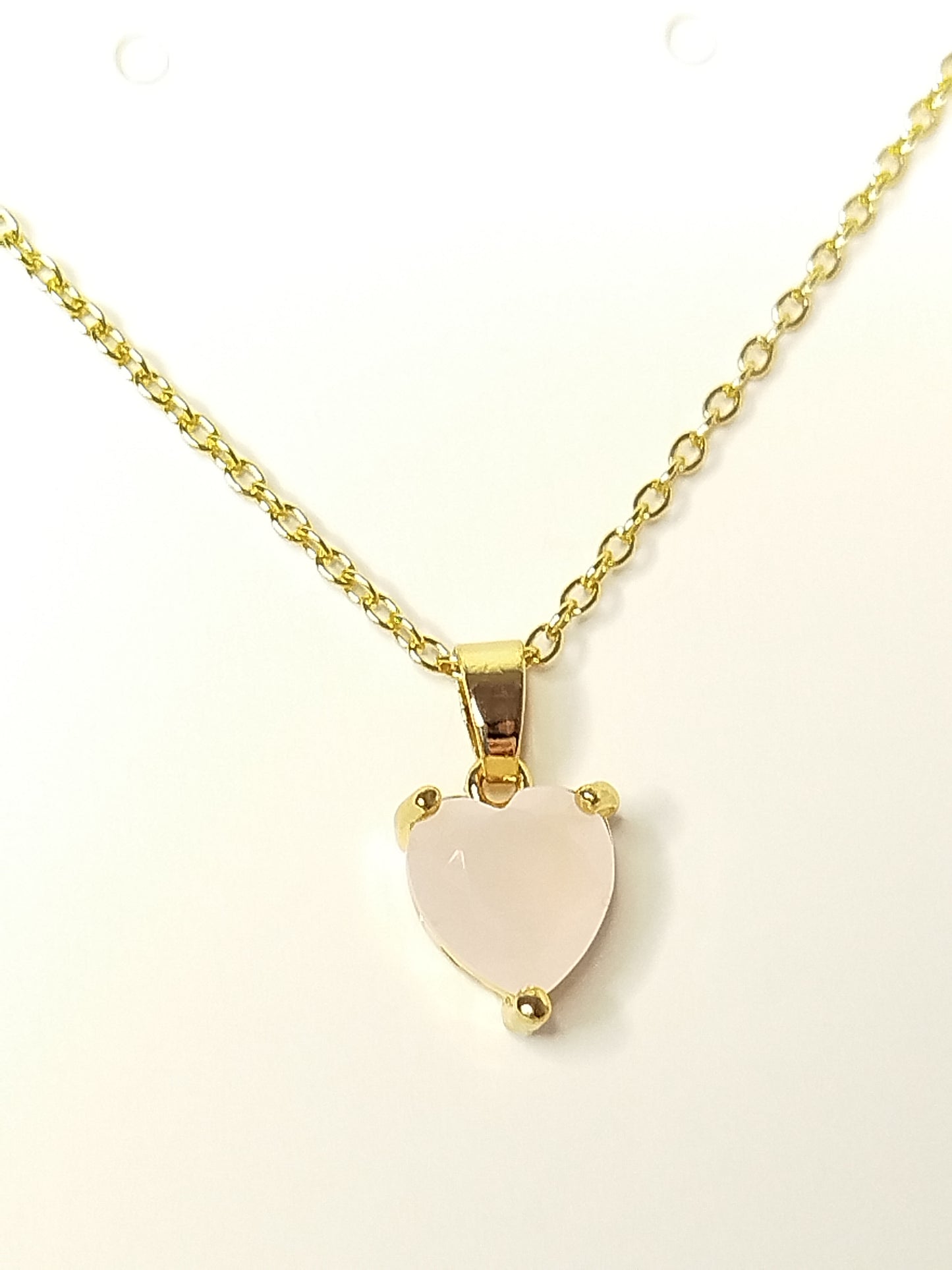 COLLIER COEUR ROSE